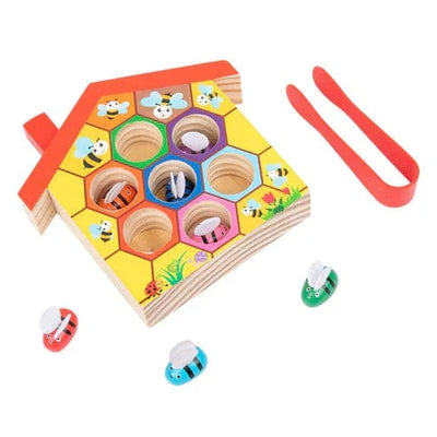 Fidtoy Montessori Bee Sorting Toy for Toddlers Fine Motor Skills