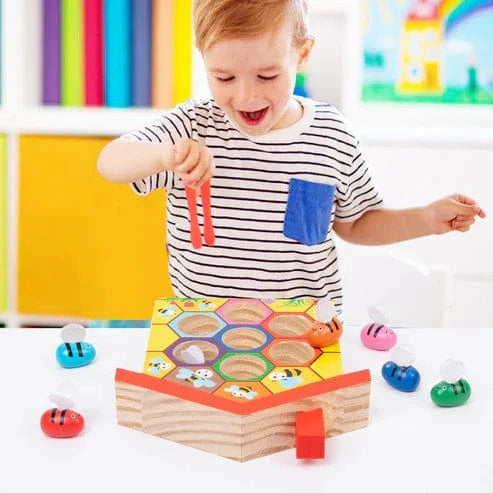 Fidtoy Montessori Bee Sorting Toy for Toddlers Fine Motor Skills