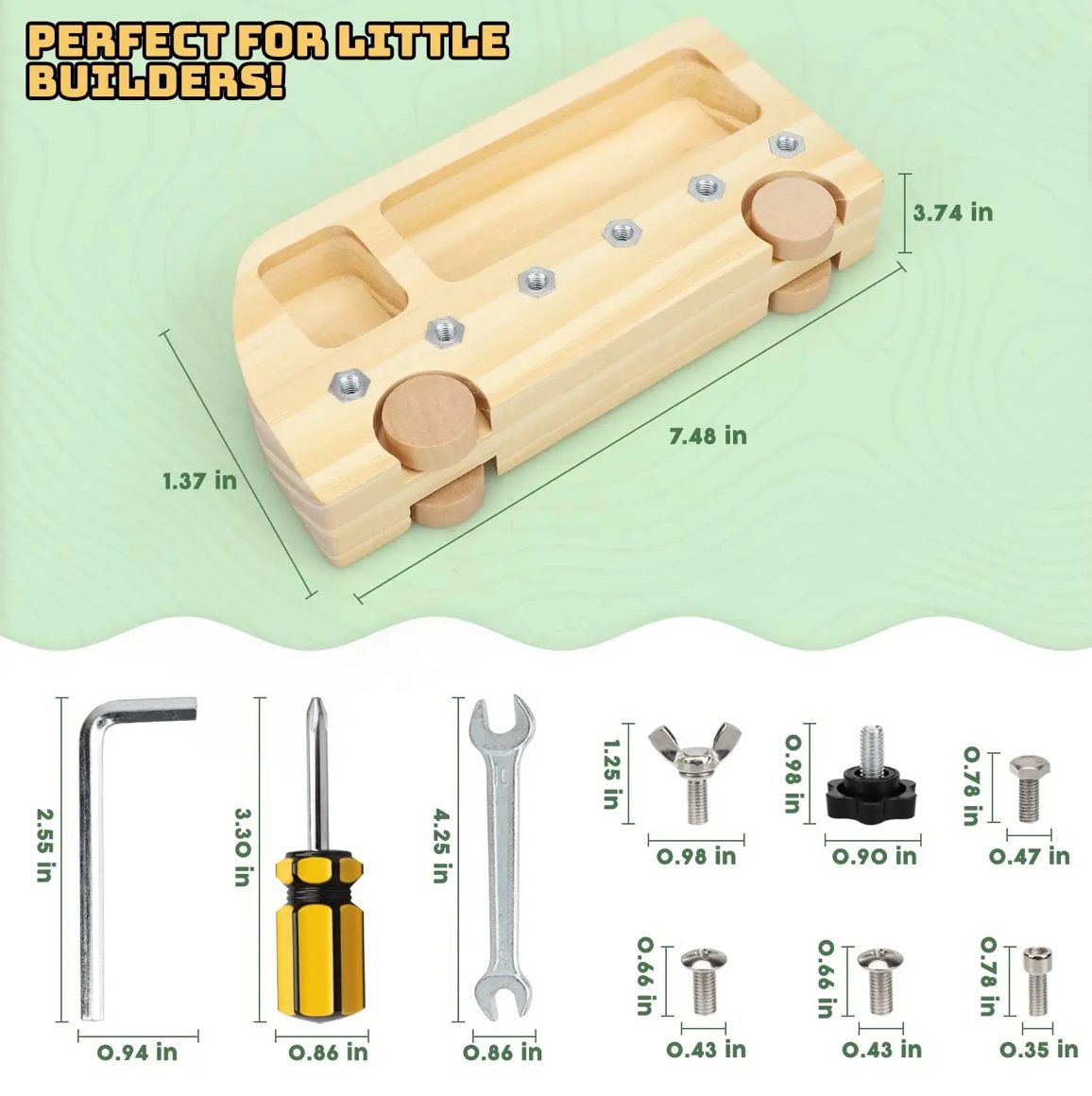Montessori Busy Bus - Practical Life Nuts and Bolts Activity for Fine Motor and STEM Learning