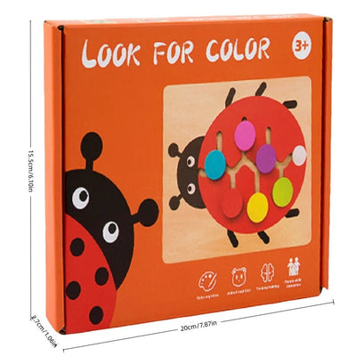 Montessori Color Matching Slide Puzzle – Educational Logic Board Game for Toddlers