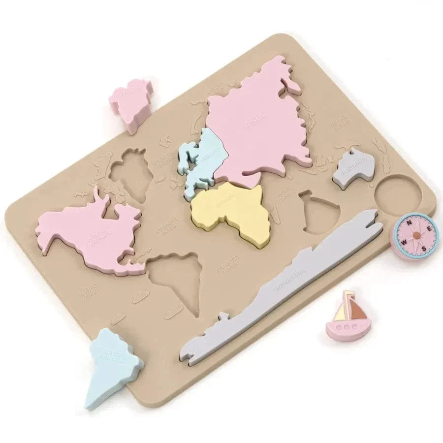 Carte des continents Montessori