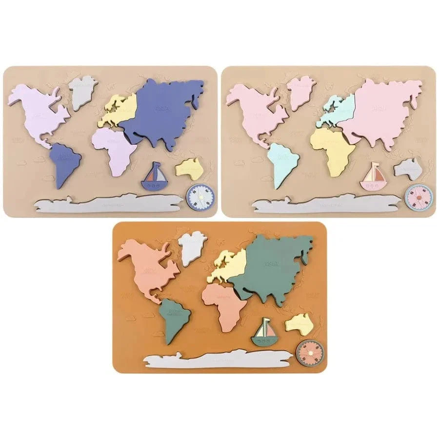 Carte des continents Montessori