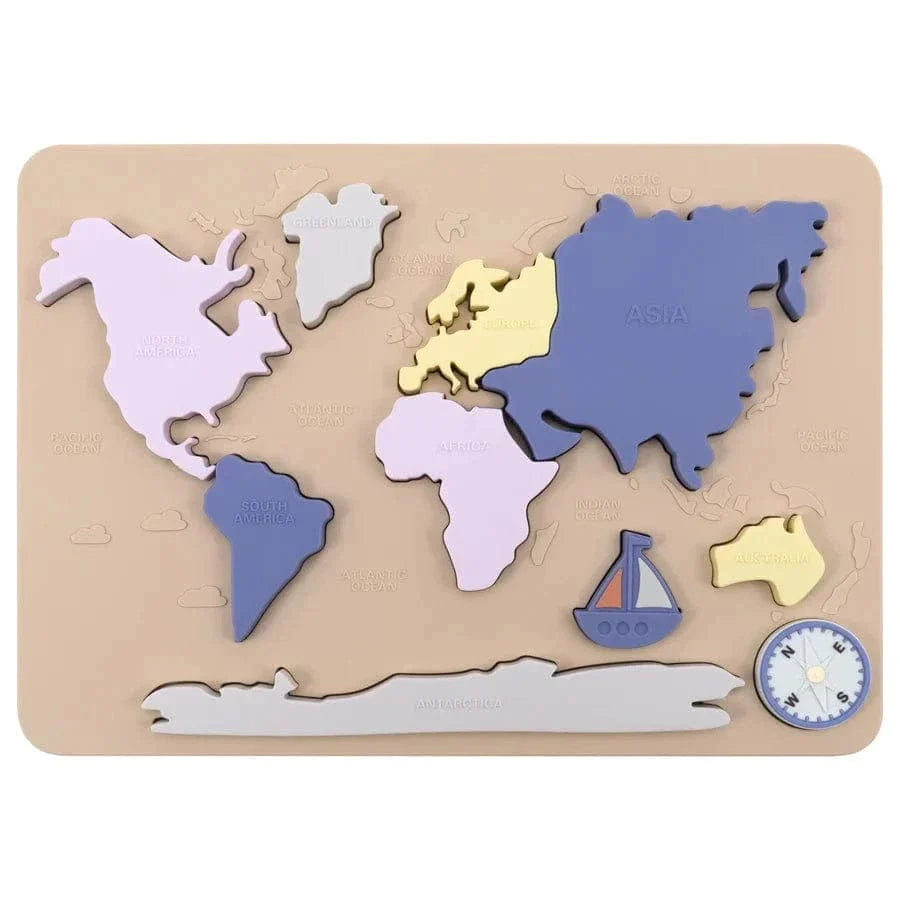Carte des continents Montessori