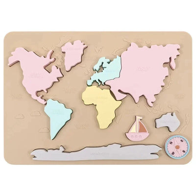 Carte des continents Montessori