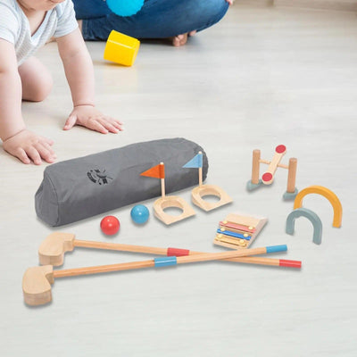 Fidtoy Wooden Golf Set for Kids 3+ Indoor Outdoor Active Play