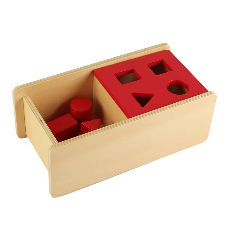 Caja de Imbucare Montessori con Tapa Abatible – 4 Formas