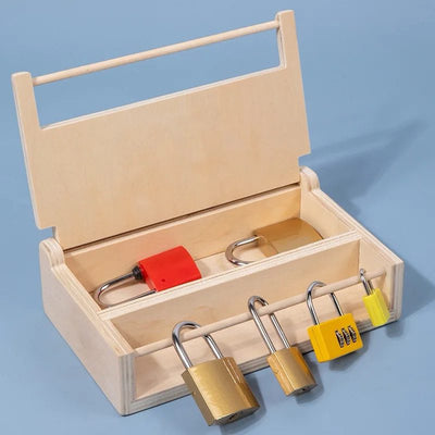 Montessori Lock and Key Box - Practical Life Activity for Fine Motor Skills