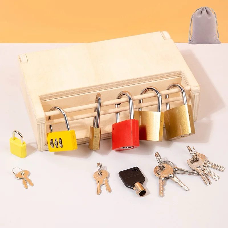 Montessori Lock and Key Box - Practical Life Activity for Fine Motor Skills