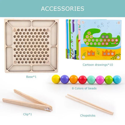 Montessori Rainbow Beads Sorting Activity | Fine Motor and Color Matching Toy