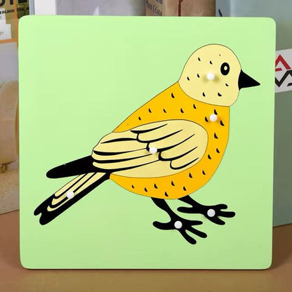 Montessori Science Puzzle Set - Zoology and Botany Knob Puzzles for Hands-On Learning