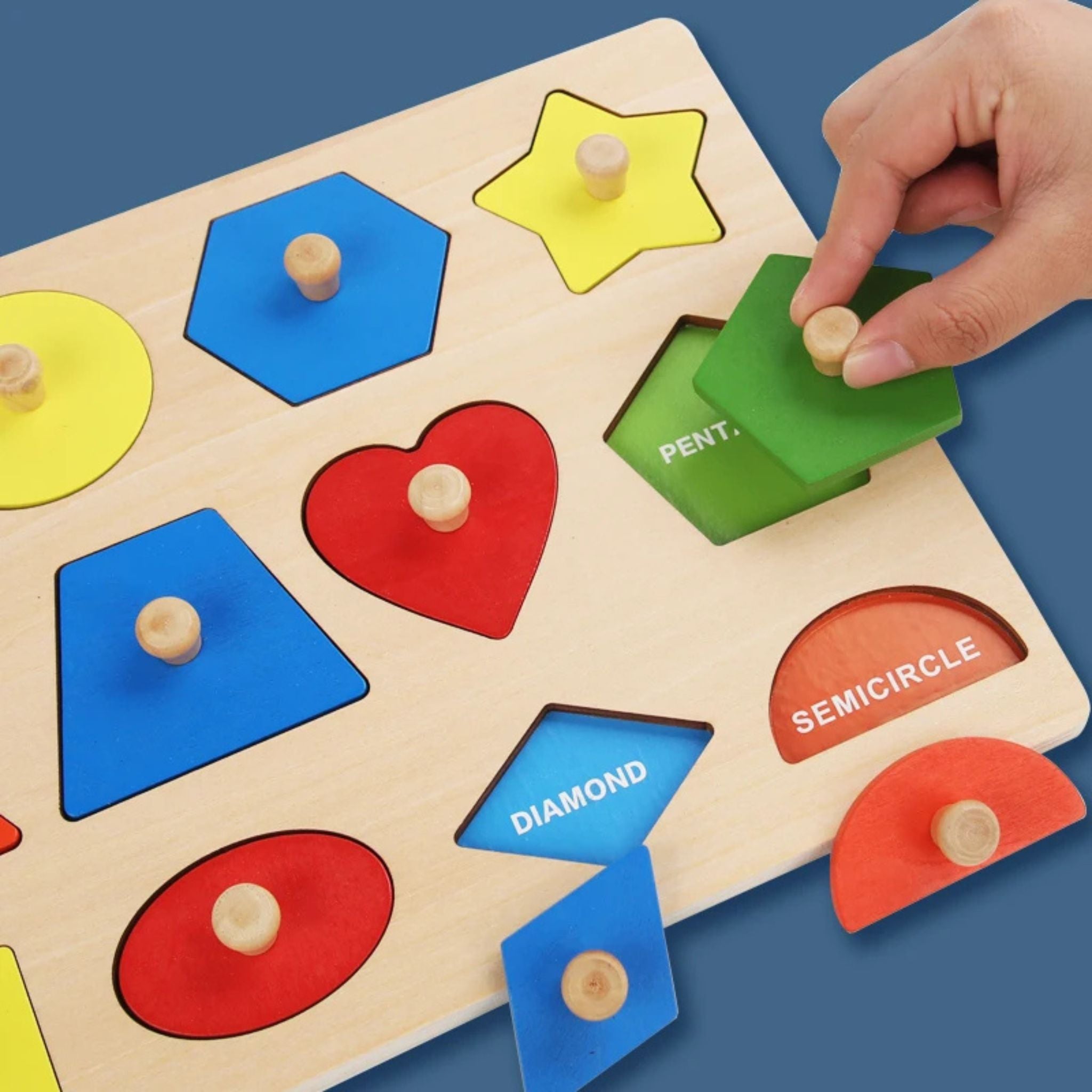 Fidtoy Montessori Wooden Shapes Puzzle