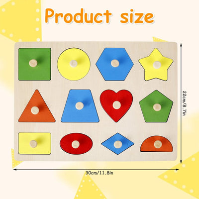 Fidtoy Montessori Wooden Shapes Puzzle