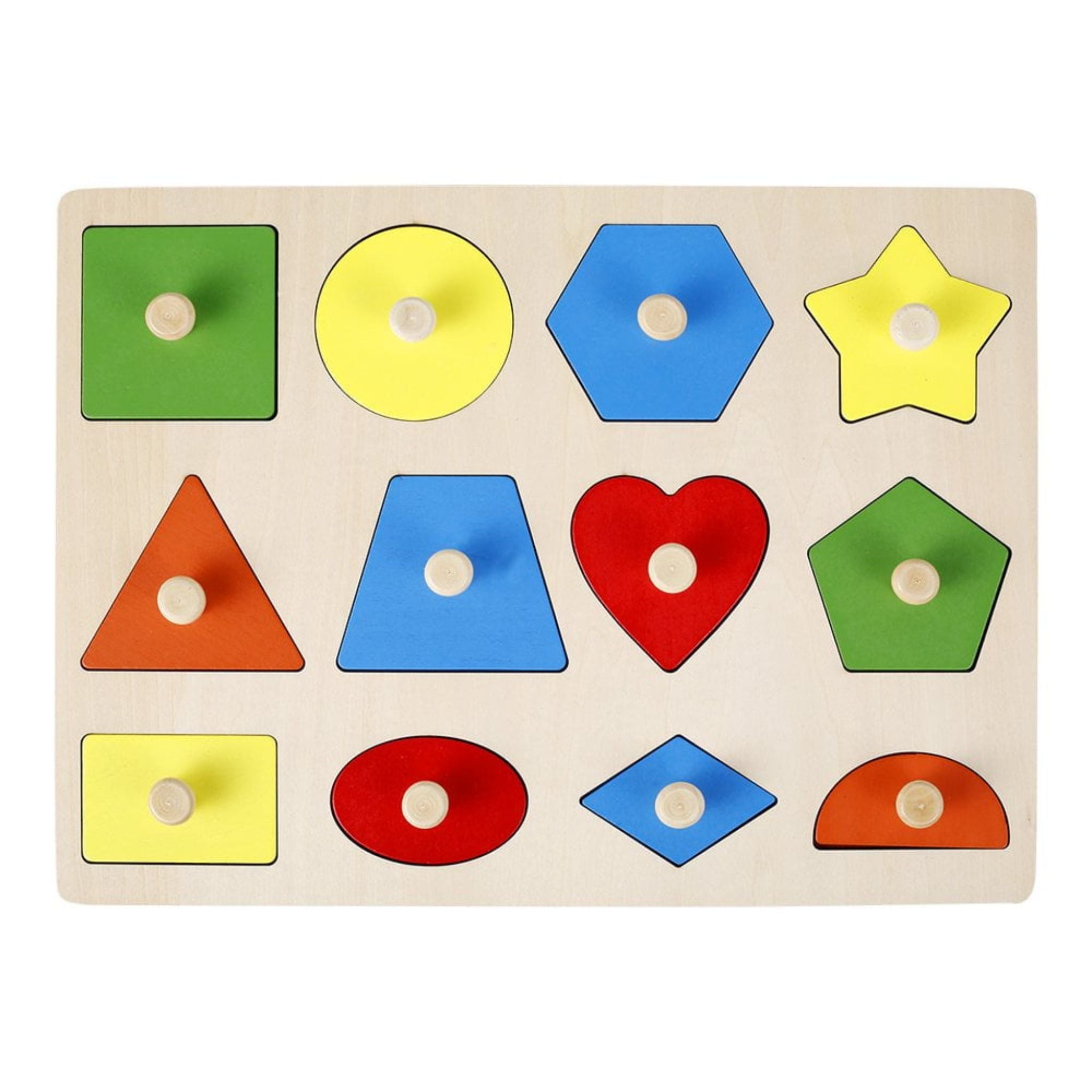 Fidtoy Montessori Wooden Shapes Puzzle