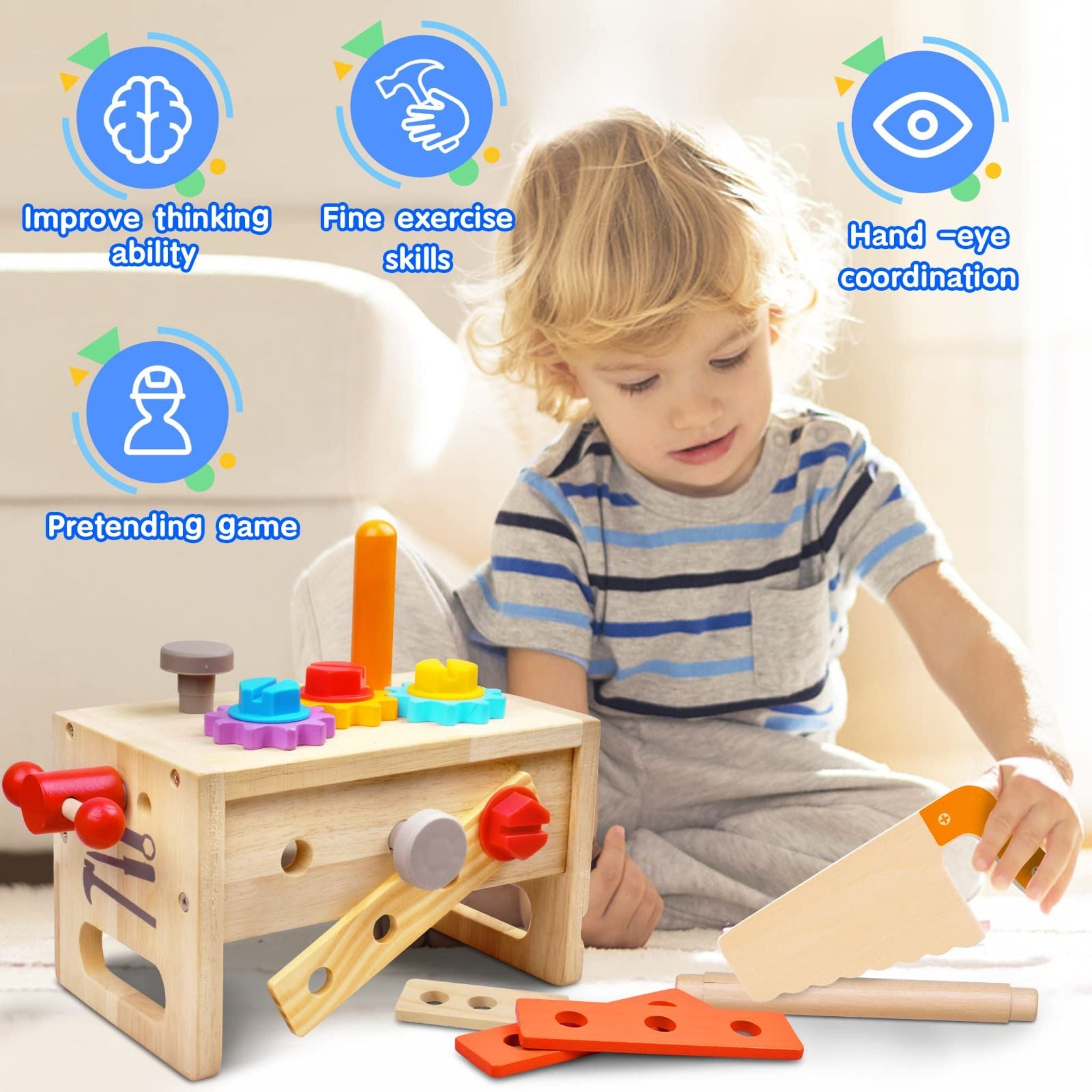 Montessori Wooden Toolbox Set