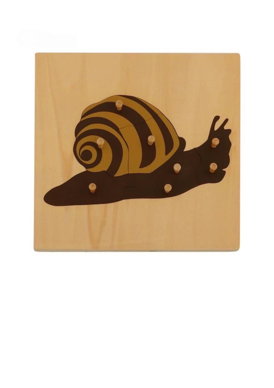Montessori Zoology - Snail Puzzle with Wooden Knobs