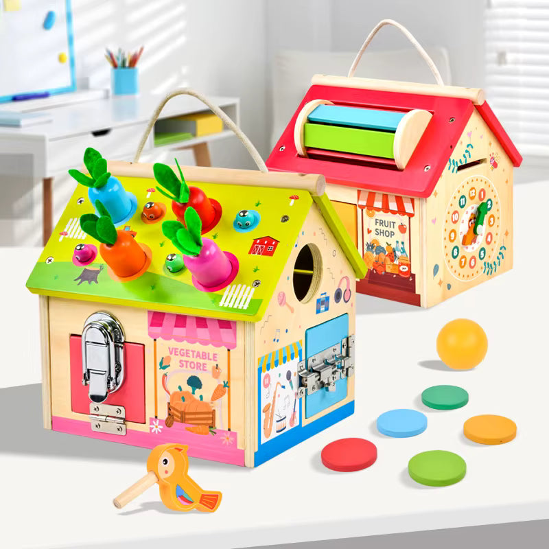 8 in 1 Wooden Montessori Busy House