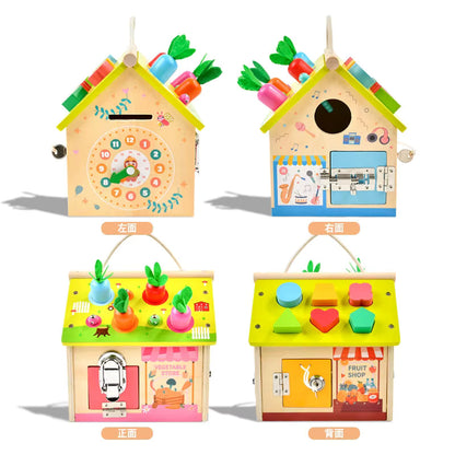 8 in 1 Wooden Montessori Busy House