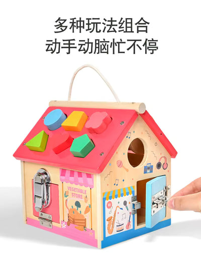 8 in 1 Wooden Montessori Busy House