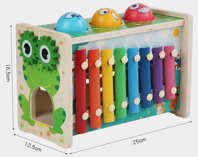 Jouet à marteler Montessori avec xylophone, pêche et jeu magnétique