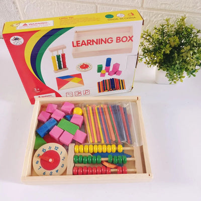 Multipurpose Abacus Shapes Clock Learning Box