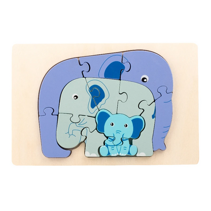 Animal Puzzle™ – Ontdek & Leer – Cartoon Houten Puzzel