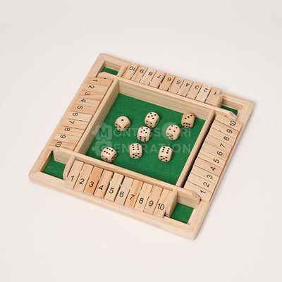 Jeu de dés de nombres en bois Fidtoy pour enfants de 3 ans et plus, jouet d'apprentissage des mathématiques