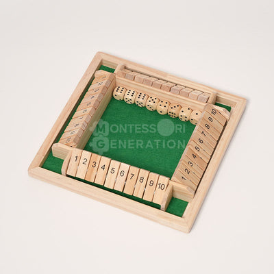 Jeu de dés de nombres en bois Fidtoy pour enfants de 3 ans et plus, jouet d'apprentissage des mathématiques
