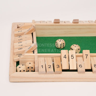 Jeu de dés de nombres en bois Fidtoy pour enfants de 3 ans et plus, jouet d'apprentissage des mathématiques