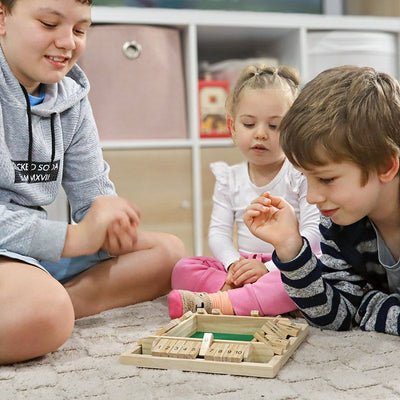 Jeu de dés de nombres en bois Fidtoy pour enfants de 3 ans et plus, jouet d'apprentissage des mathématiques