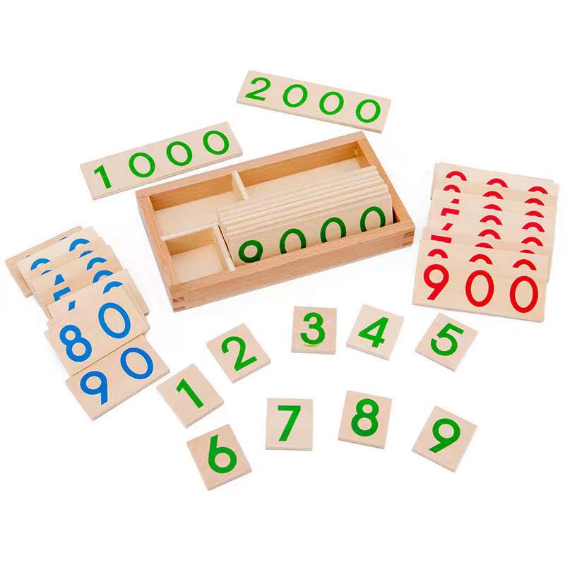 Best Montessori Wooden Number Cards 1-9000 - Mathematics toys