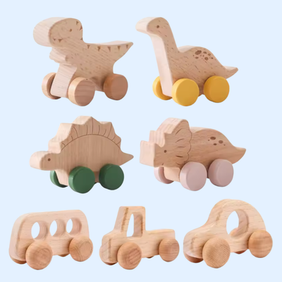 Fidtoy Voiture en Bois Wonder Wheels pour Tout-Petits, Jouet d'Apprentissage Montessori