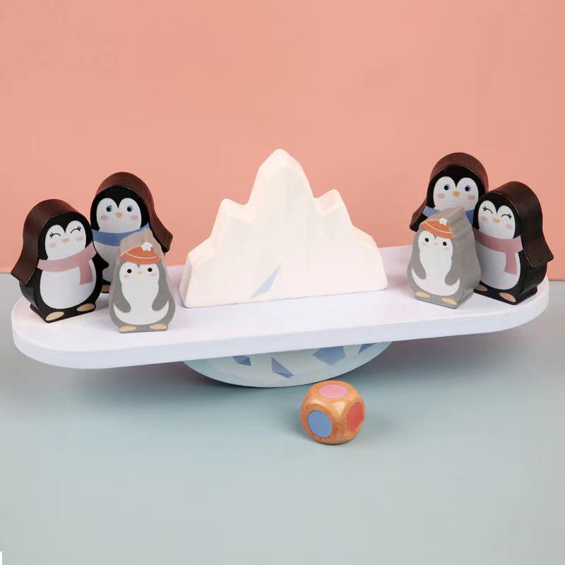 Wooden Penguin Balance Game-Fine motor skills toys