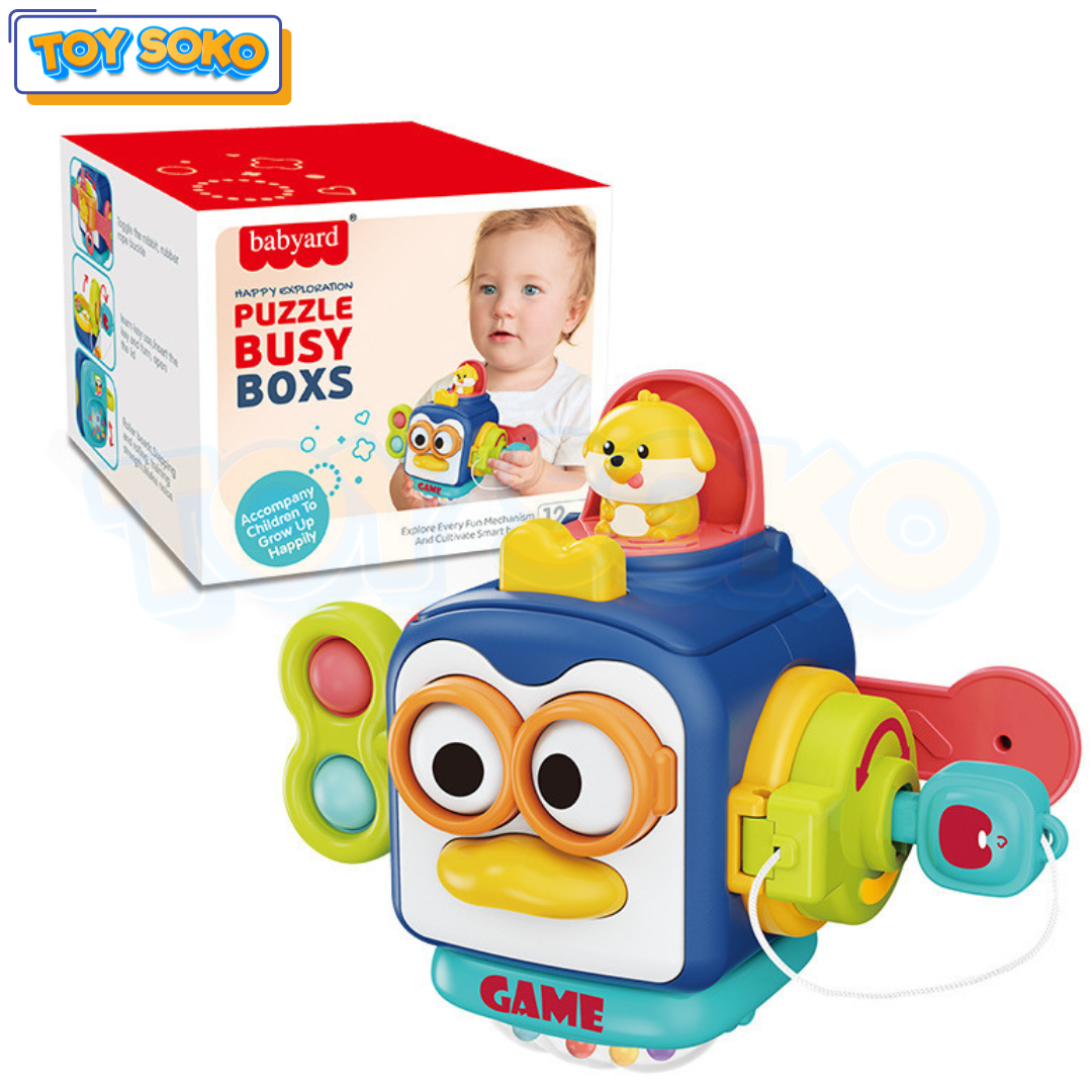 Penguin Travel Toys – 6-in-1  Activity Cube for babies