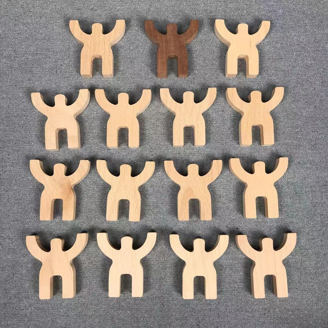 Wooden Balance People Stacking Game-Fine motor skills toys
