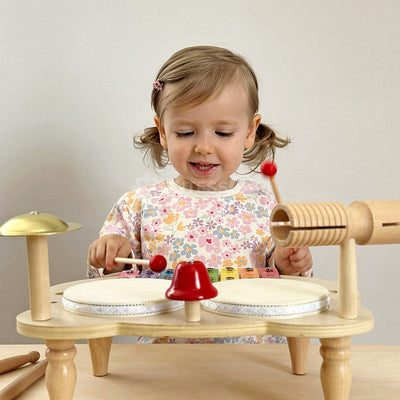 Fidtoy Wooden Percussion Set for Kids – Musical Instrument Toy 3+