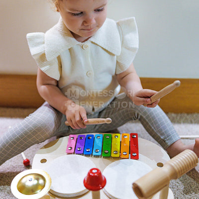 Fidtoy Wooden Percussion Set for Kids – Musical Instrument Toy 3+