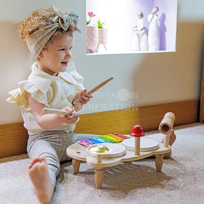 Fidtoy Wooden Percussion Set for Kids – Musical Instrument Toy 3+