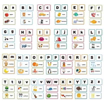 104 pcs Phonics Matching Board - Alphabet Learning Activity for Kindergarten and Preschool | Portable and Interactive Set