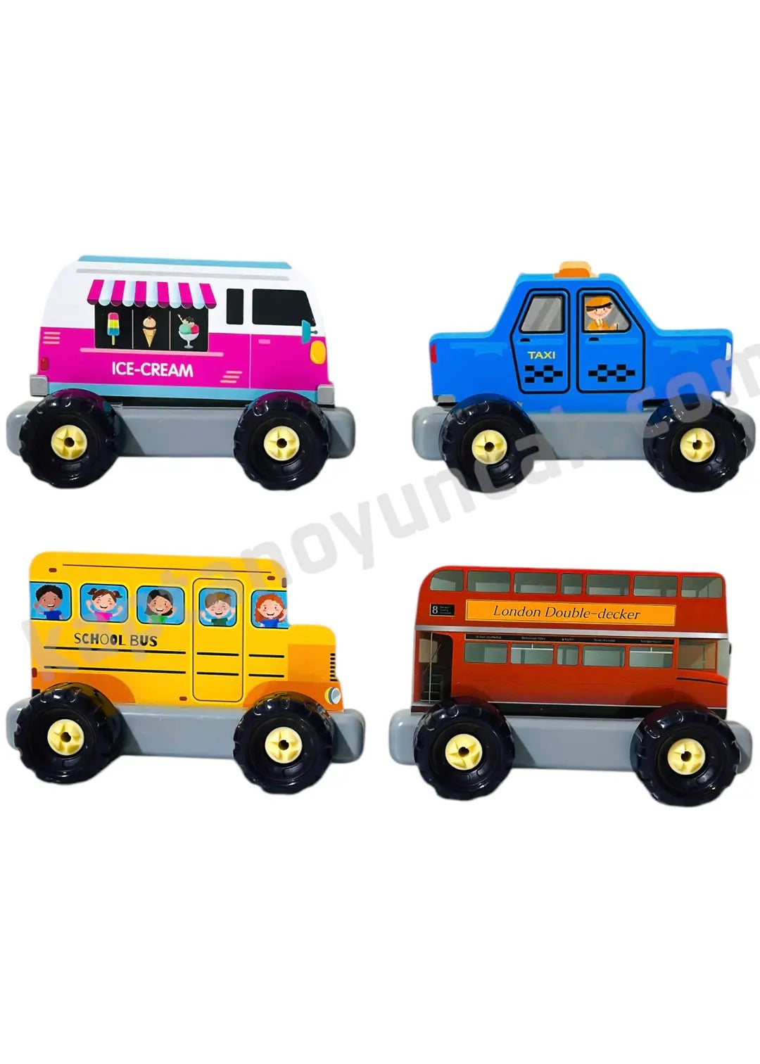 Set de juego de torre de 52 piezas Fidtoy con coche de juguete rodante