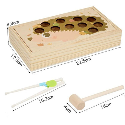Activité de tri et de mathématiques du hérisson Pom Pom – Motricité fine, comptage, perforation et association des couleurs