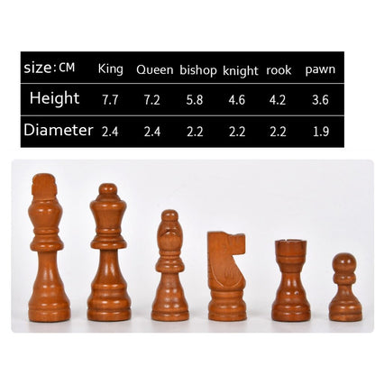 Premium Classic Wooden Chess & Checkers Set - Magnetic 2 in 1 Wooden Chess & Checkers Set