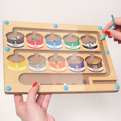 Fidtoy Magnetic Color Sorting Maze for Preschoolers – Fine Motor Learning Toy 3+