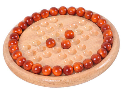 Fidtoy Solitaire Jeu de Stratégie en Bois Casse-tête pour Enfants et Famille