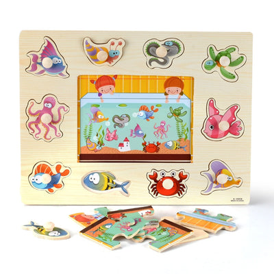 Fidtoy Puzzles en bois Montessori
