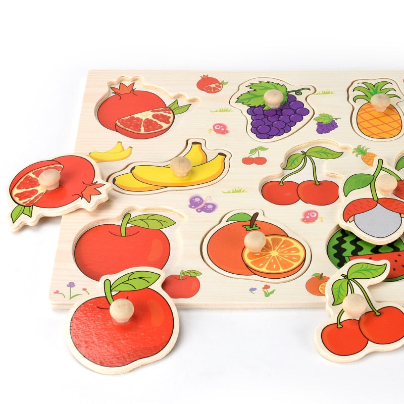 Fidtoy Puzzles en bois Montessori
