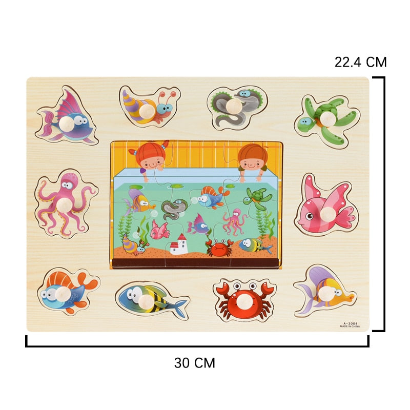 Fidtoy Puzzles en bois Montessori