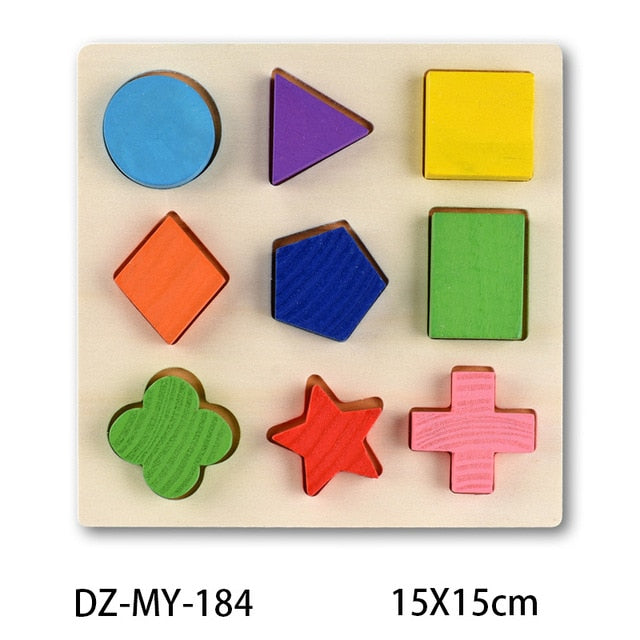 Fidtoy Puzzles en bois Montessori