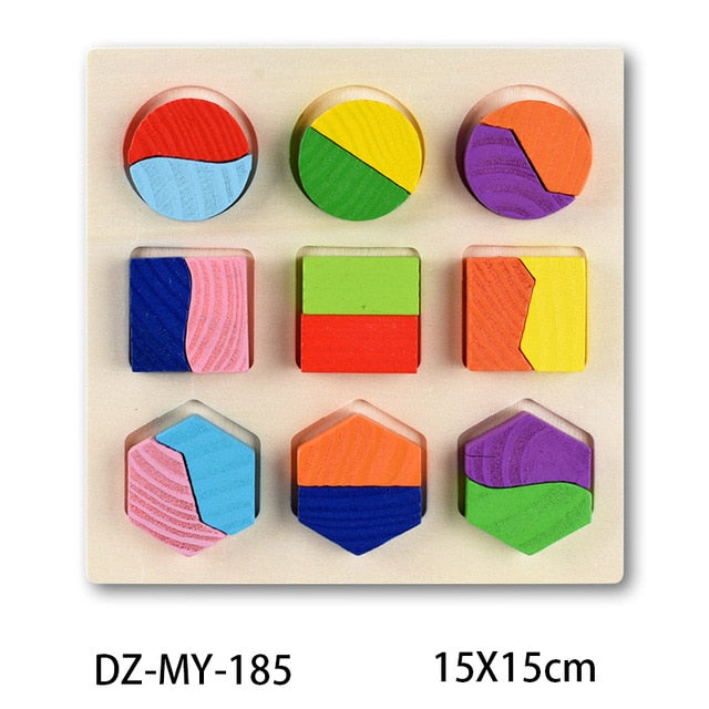 Fidtoy Puzzles en bois Montessori