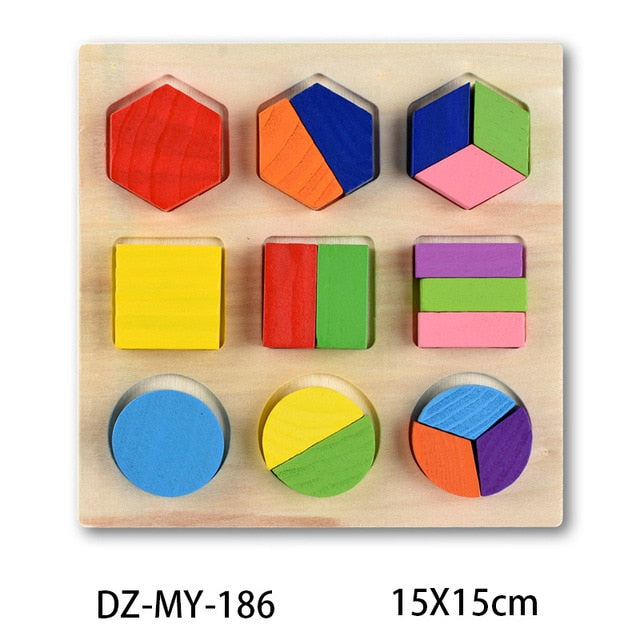 Fidtoy Puzzles en bois Montessori