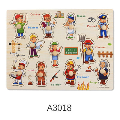 Fidtoy Puzzles en bois Montessori